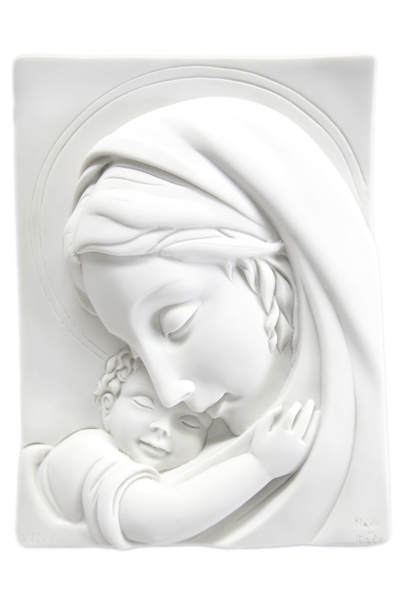 9.5" Virgin Mary with Baby Jesus Plate