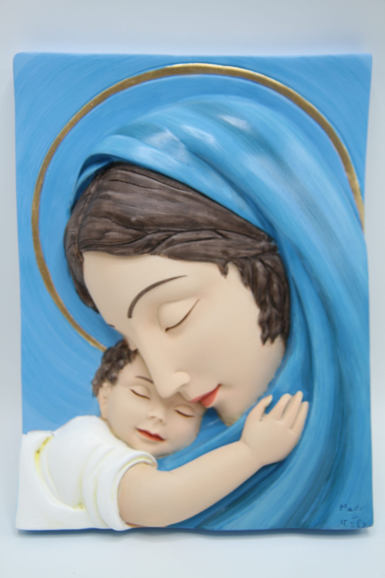 9.5" Virgin Mary with Baby Jesus Plate