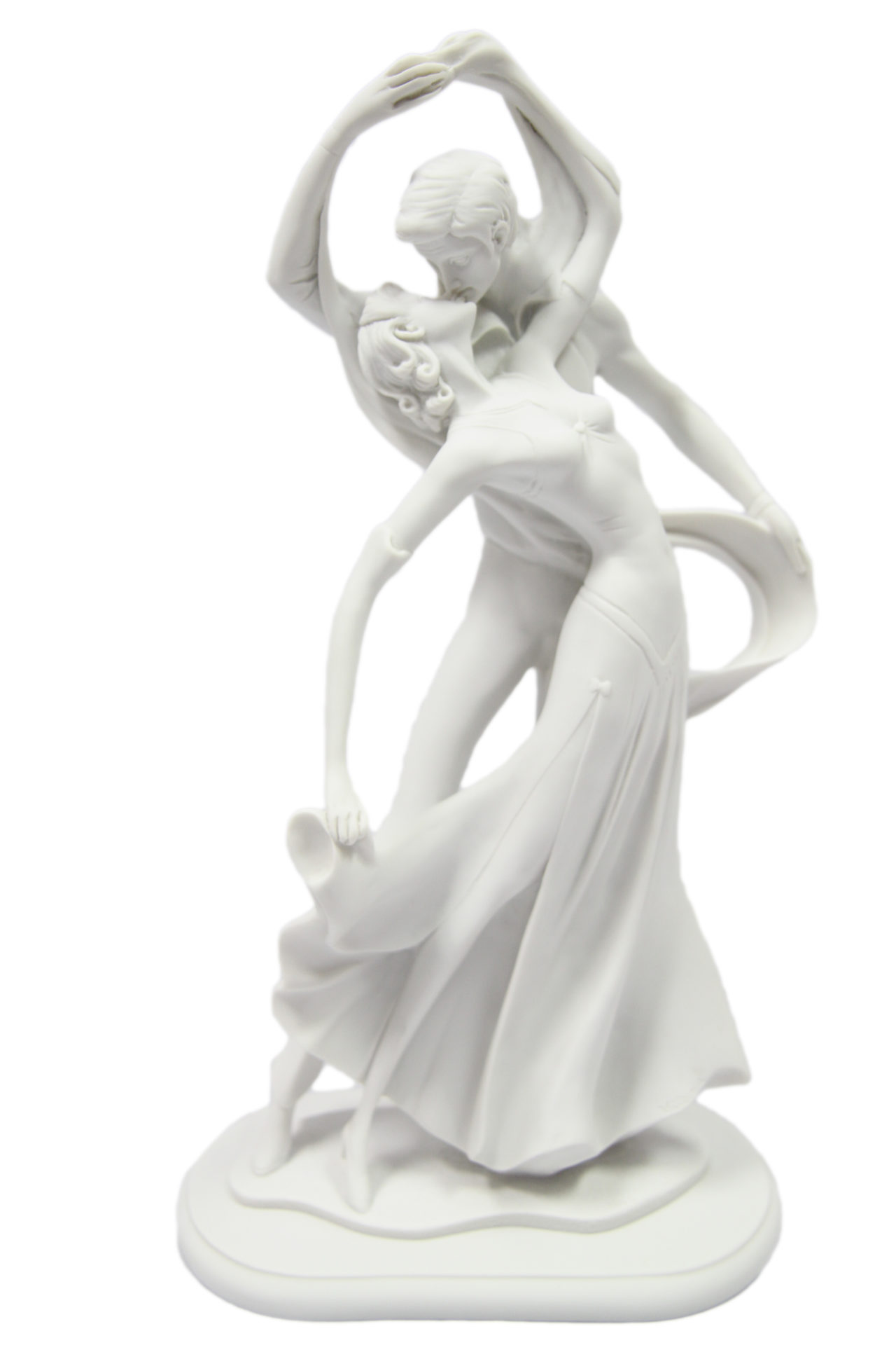 18" Romantic Couple Kiss Statue